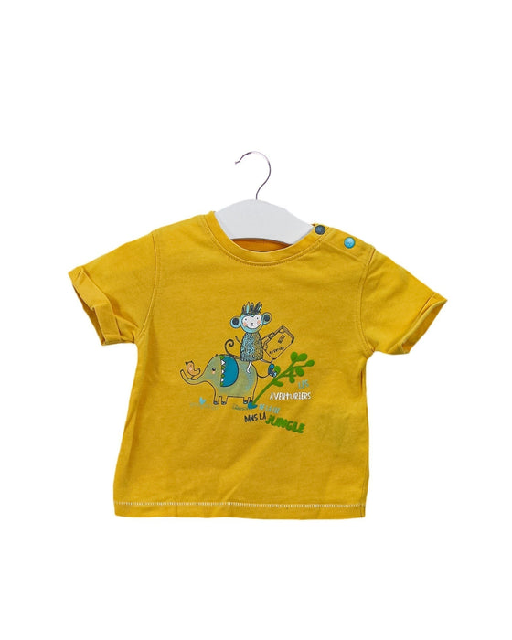 A Yellow Short Sleeve T Shirts from La Compagnie des Petits in size 3-6M for boy. (Front View)