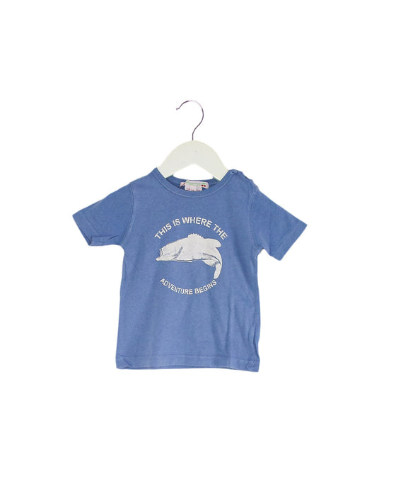A Blue Short Sleeve T Shirts from Bonpoint in size 6-12M for girl. (Front View)
