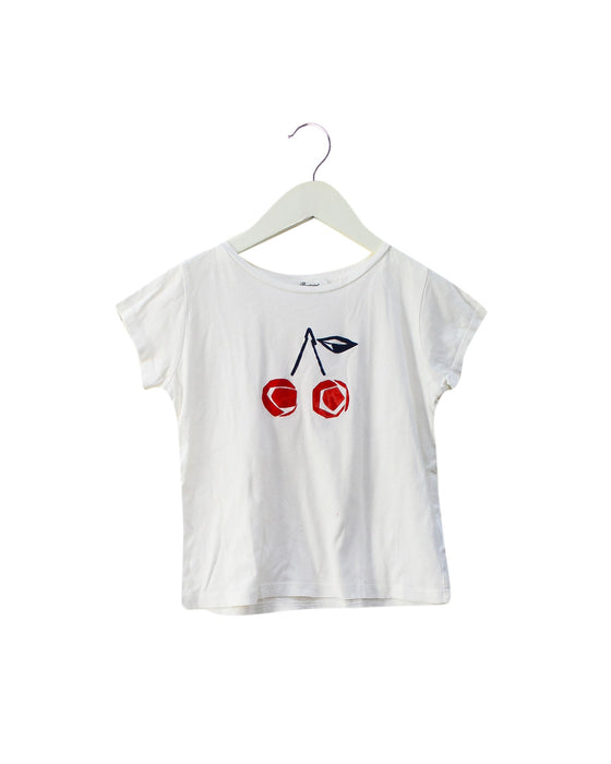 A White Short Sleeve T Shirts from Bonpoint in size 4T for girl. (Front View)