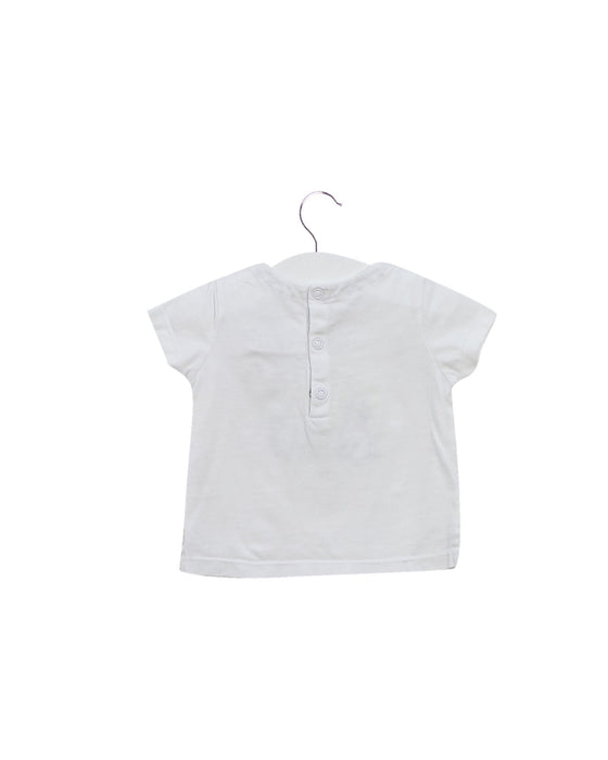 A White Short Sleeve T Shirts from Jacadi in size 3-6M for boy. (Back View)