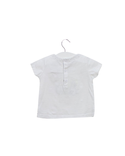 A White Short Sleeve T Shirts from Jacadi in size 3-6M for boy. (Front View)