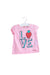 A Pink Short Sleeve T Shirts from Tommy Hilfiger in size 6-12M for girl. (Front View)