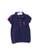 A Navy Short Sleeve Polos from Ralph Lauren in size 5T for girl. (Front View)