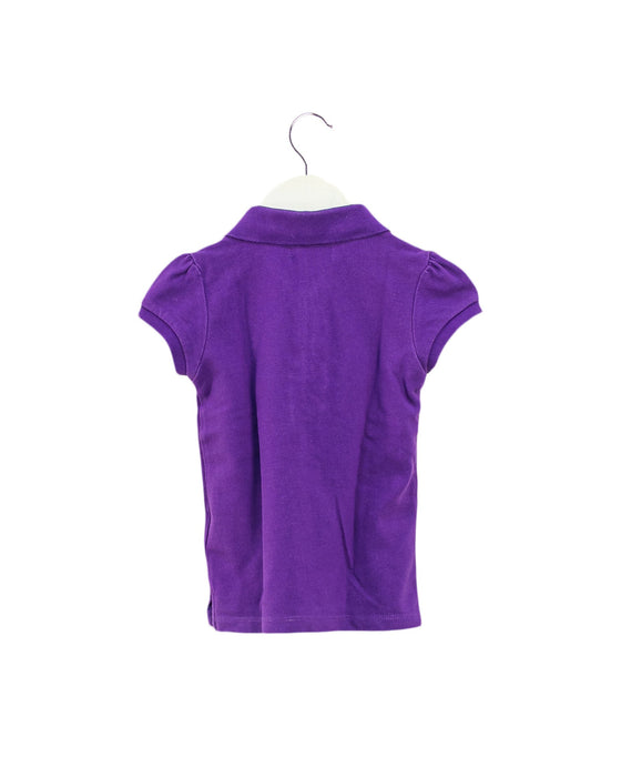 A Purple Short Sleeve Polos from Polo Ralph Lauren in size 3T for girl. (Back View)