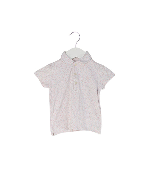A Pink Short Sleeve Polos from Ralph Lauren in size 12-18M for girl. (Front View)