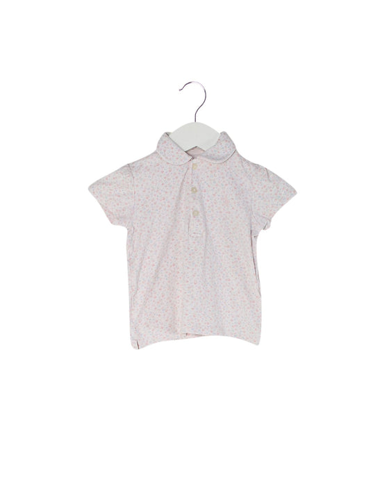 A Pink Short Sleeve Polos from Ralph Lauren in size 12-18M for girl. (Front View)