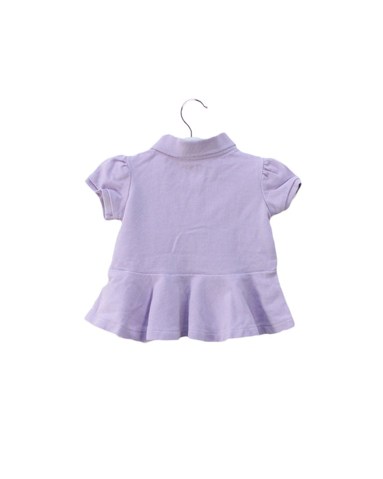 A Purple Short Sleeve Polos from Ralph Lauren in size 0-3M for girl. (Back View)