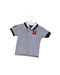 A Grey Short Sleeve Polos from Tommy Hilfiger in size 6-12M for boy. (Front View)