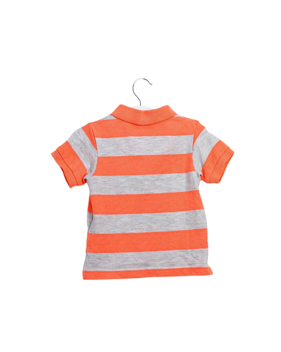 A Orange Short Sleeve Polos from Mayoral in size 6-12M for boy. (Back View)
