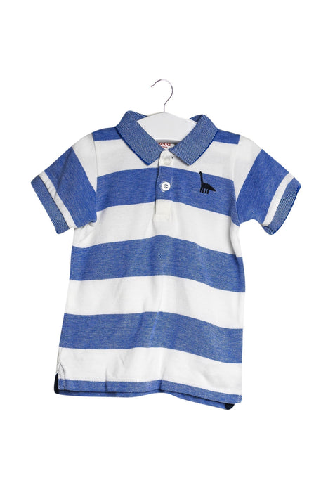 A Blue Short Sleeve Polos from Seed in size 0-3M for boy. (Front View)