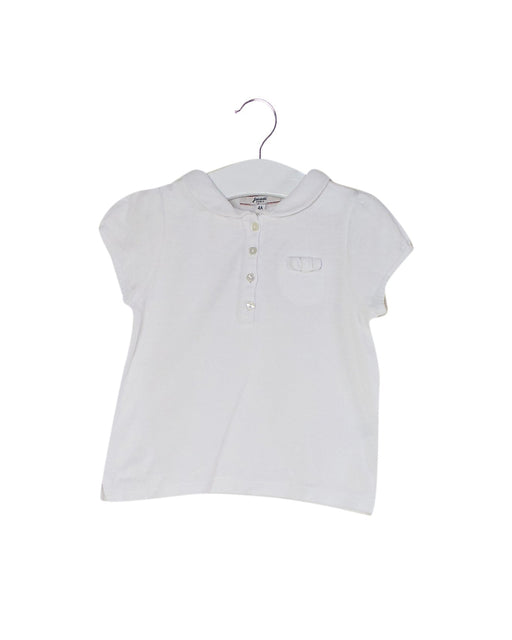 A White Short Sleeve Polos from Jacadi in size 4T for girl. (Front View)
