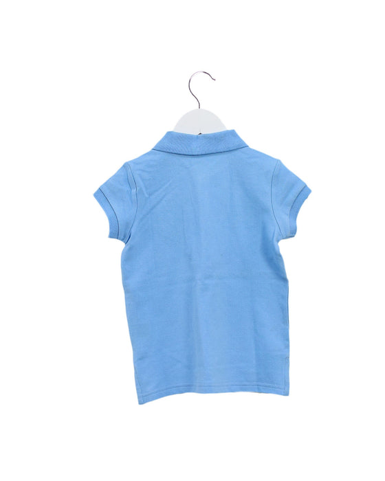 A Blue Short Sleeve Polos from Ralph Lauren in size 4T for girl. (Back View)