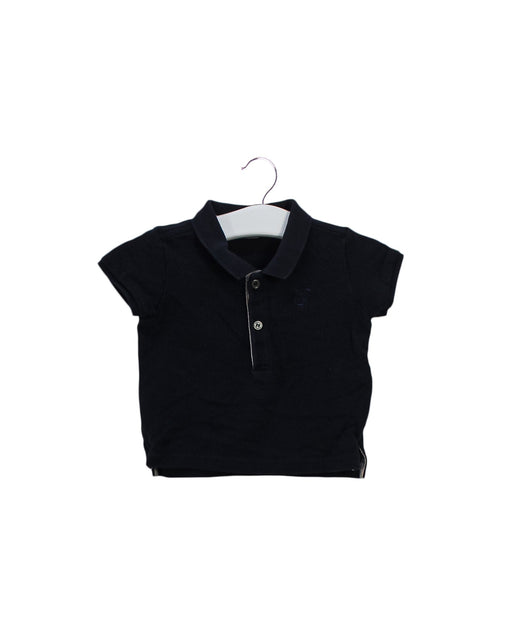 A Navy Short Sleeve Polos from Burberry in size 3-6M for boy. (Front View)