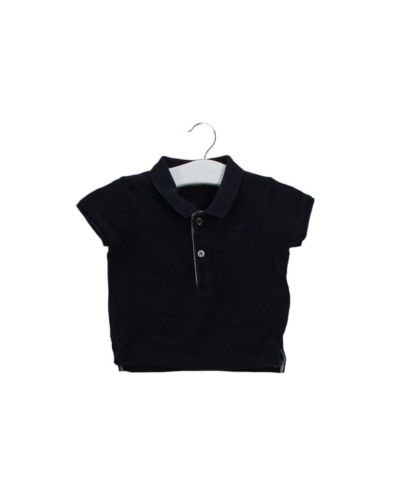 A Navy Short Sleeve Polos from Burberry in size 3-6M for boy. (Front View)