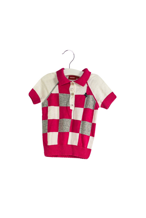A Pink Short Sleeve Polos from Ferrari in size 3T for girl. (Front View)
