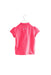 A Pink Short Sleeve Polos from Joules in size 6-12M for girl. (Front View)