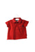 A Red Short Sleeve Polos from Jojo Maman Bébé in size 6-12M for boy. (Front View)