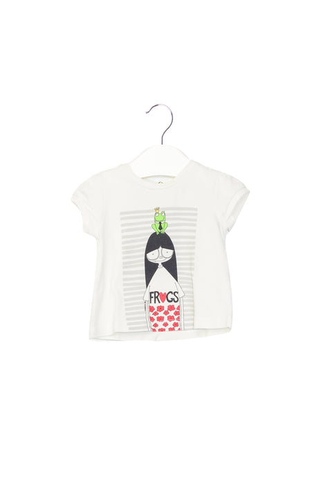 A White Short Sleeve T Shirts from Little Marc Jacobs in size 0-3M for girl. (Front View)