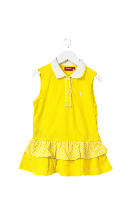 A Yellow Short Sleeve Polos from Ferrari in size 12-18M for girl. (Front View)