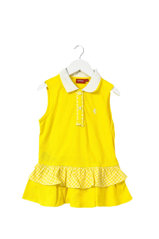 A Yellow Short Sleeve Polos from Ferrari in size 12-18M for girl. (Front View)