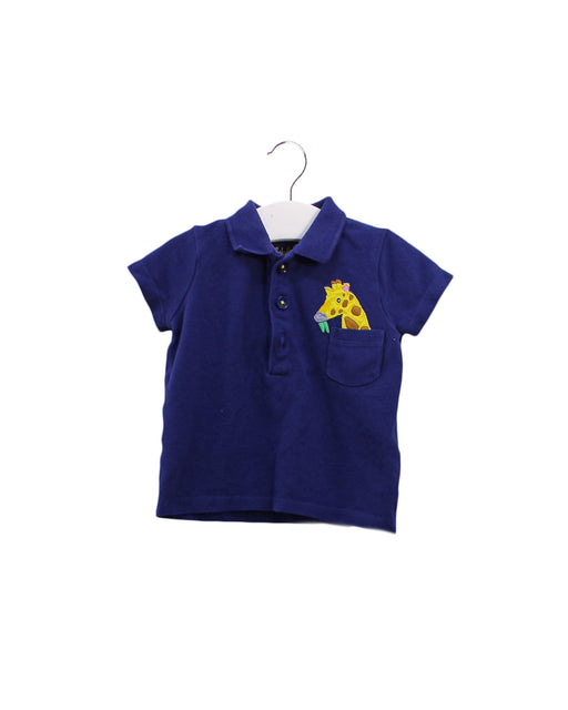 A Navy Short Sleeve Polos from Boden in size 6-12M for boy. (Front View)