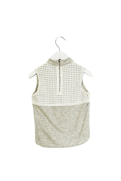 A Grey Sleeveless Tops from Gingersnaps in size 4T for girl. (Back View)