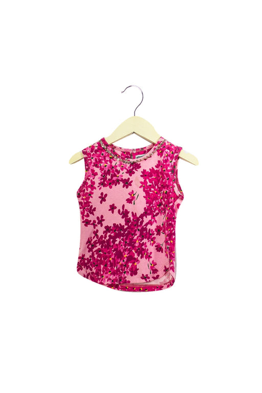 A Pink Sleeveless Tops from Moschino in size 2T for girl. (Front View)