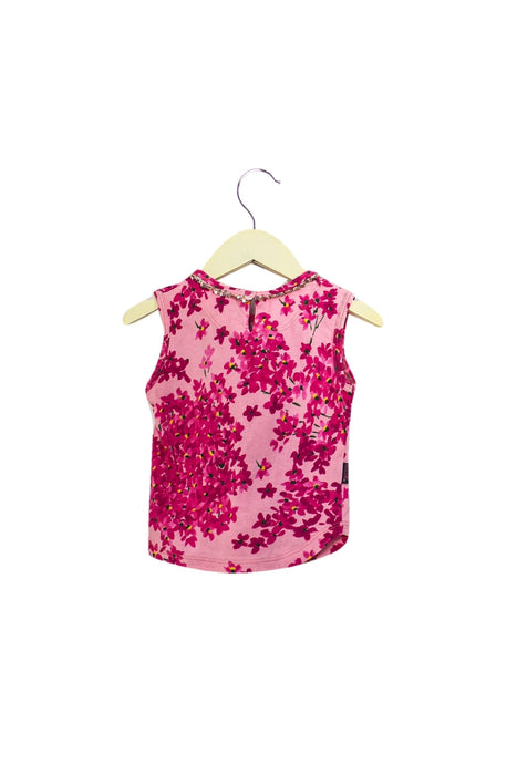 A Pink Sleeveless Tops from Moschino in size 2T for girl. (Back View)