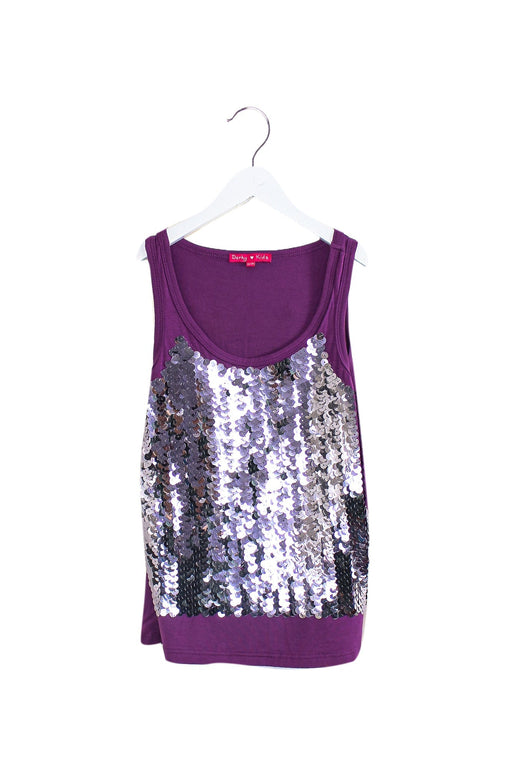 A Purple Sleeveless Tops from Derhy Kids in size 12Y for girl. (Front View)