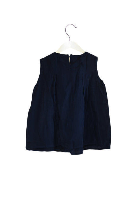 A Navy Sleeveless Tops from Ermanno Scervino in size 8Y for girl. (Back View)
