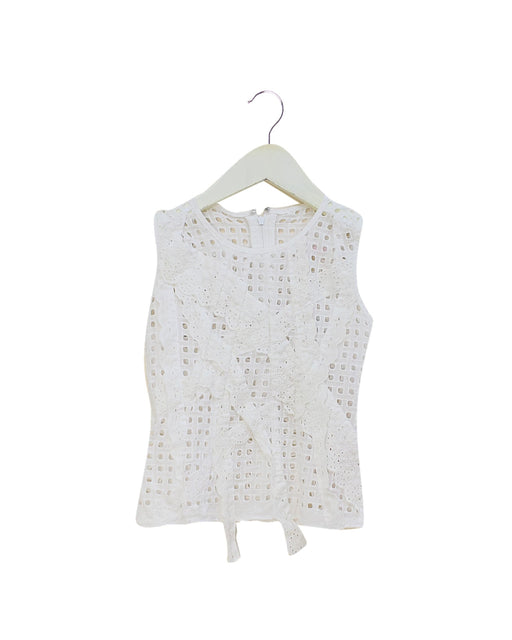 A Ivory Sleeveless Tops from Nicholas & Bears in size 4T for girl. (Front View)