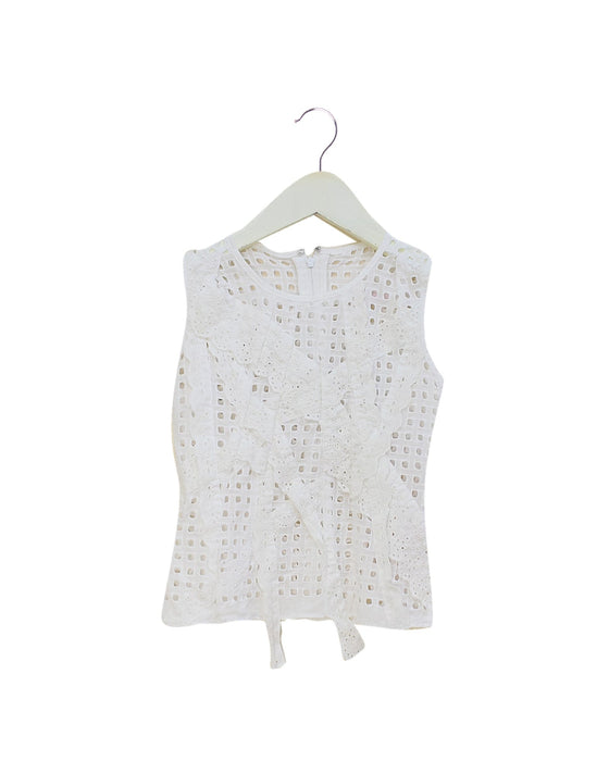 A Ivory Sleeveless Tops from Nicholas & Bears in size 4T for girl. (Front View)