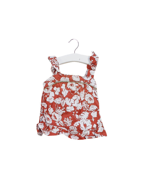 A Orange Sleeveless Tops from Janie & Jack in size 6-12M for girl. (Front View)