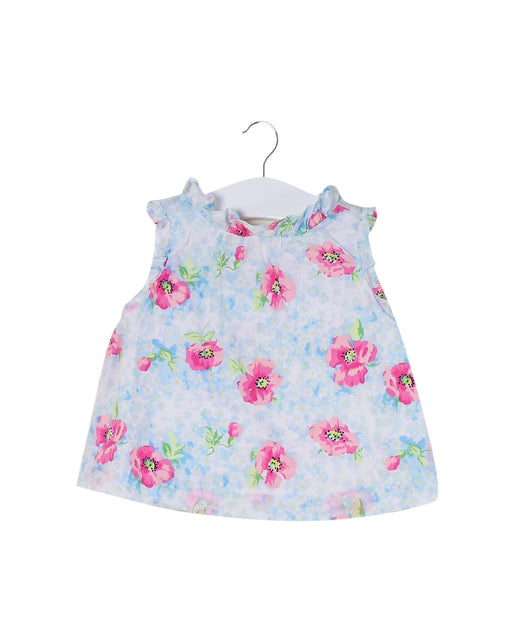 A Blue Sleeveless Tops from Janie & Jack in size 6-12M for girl. (Front View)
