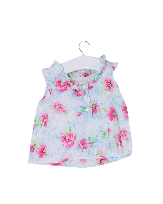 A Blue Sleeveless Tops from Janie & Jack in size 6-12M for girl. (Back View)