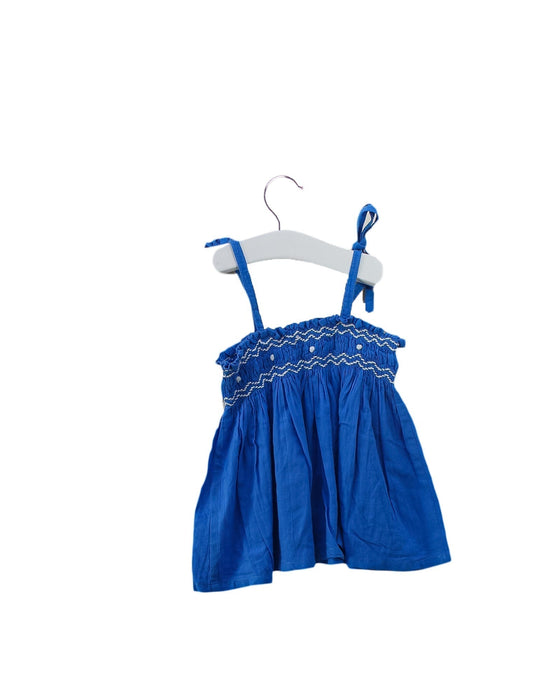 A Blue Sleeveless Tops from Kidsagogo in size 6-12M for girl. (Back View)