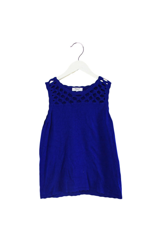 A Navy Sleeveless Tops from Milly Minis in size 14Y for girl. (Front View)