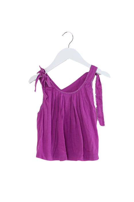 A Purple Sleeveless Tops from Velveteen in size 12-18M for girl. (Front View)