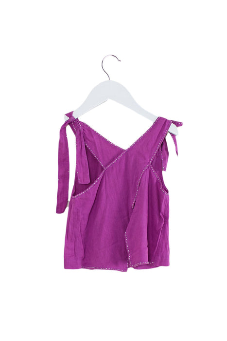 A Purple Sleeveless Tops from Velveteen in size 12-18M for girl. (Back View)