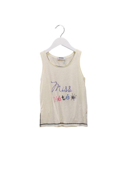 A Ivory Sleeveless Tops from Rykiel Enfant in size 8Y for girl. (Front View)