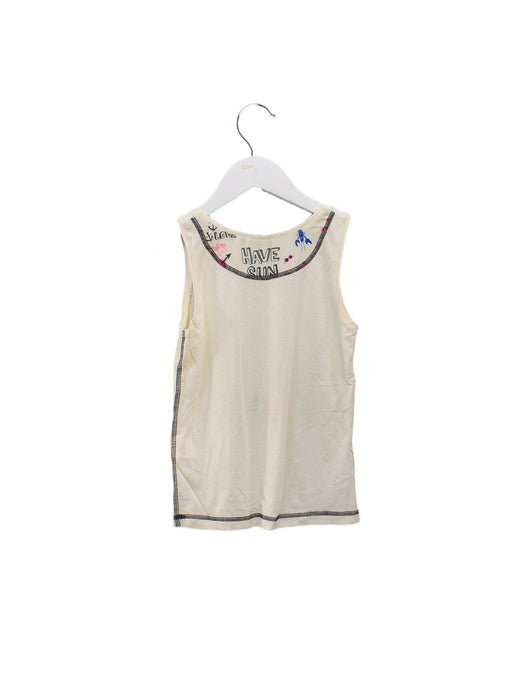 A Ivory Sleeveless Tops from Rykiel Enfant in size 8Y for girl. (Front View)