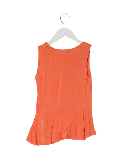 A Orange Sleeveless Tops from Derhy Kids in size 8Y for girl. (Back View)