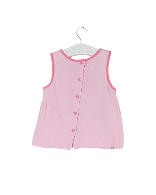 A Pink Sleeveless Tops from Chicco in size 12-18M for girl. (Front View)