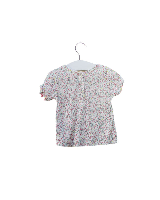 A Pink Sleeveless Tops from Petit Bateau in size 6-12M for girl. (Back View)