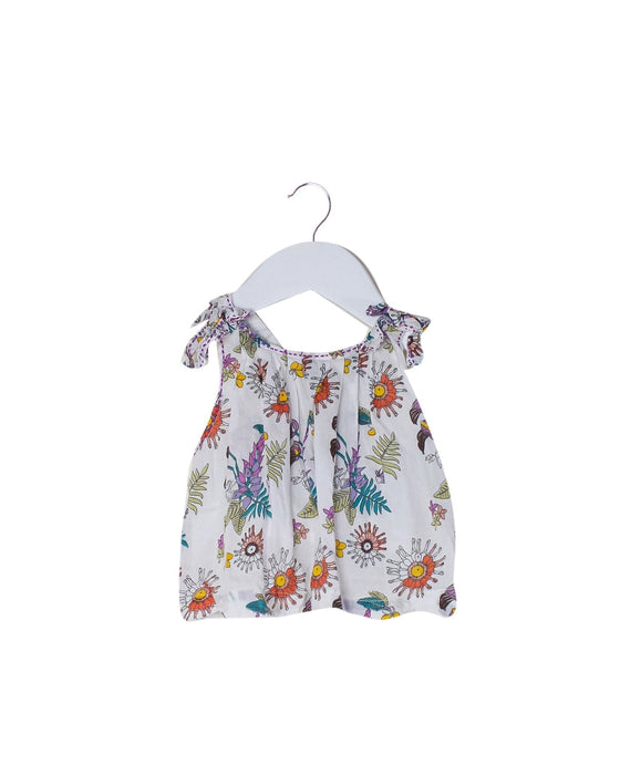 A Multicolour Sleeveless Tops from Velveteen in size 3-6M for girl. (Back View)