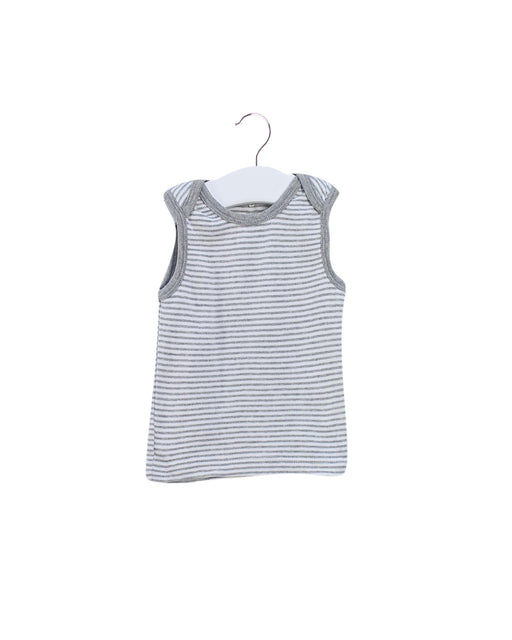 A White Sleeveless Tops from Purebaby in size 3-6M for neutral. (Front View)