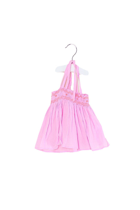 A Pink Sleeveless Tops from Kidsagogo in size 3-6M for girl. (Front View)