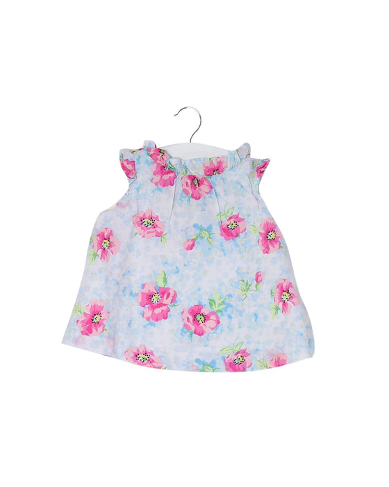 A Blue Sleeveless Tops from Janie & Jack in size 3-6M for girl. (Front View)