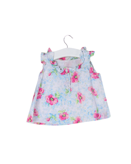 A Blue Sleeveless Tops from Janie & Jack in size 3-6M for girl. (Back View)