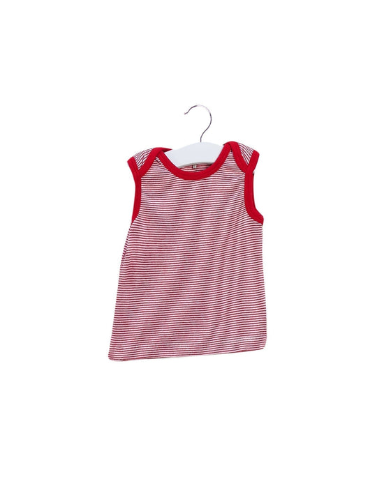 A White Sleeveless Tops from Purebaby in size 3-6M for neutral. (Front View)